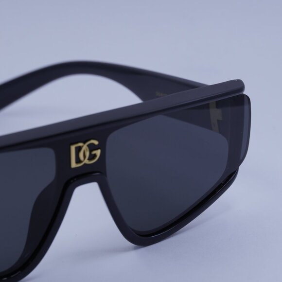 Dolce & Gabbana DG6177 501/87 Sunglasses Black Shield Frame, Grey Lenses main image 9